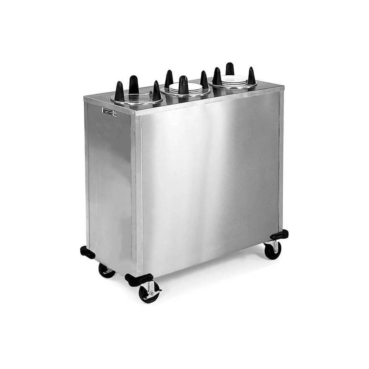 Lakeside 7310 Mobile Open Base 3-Stack Dish Dispenser w/ 10-1/8" Dia. Dish Size, Unheated