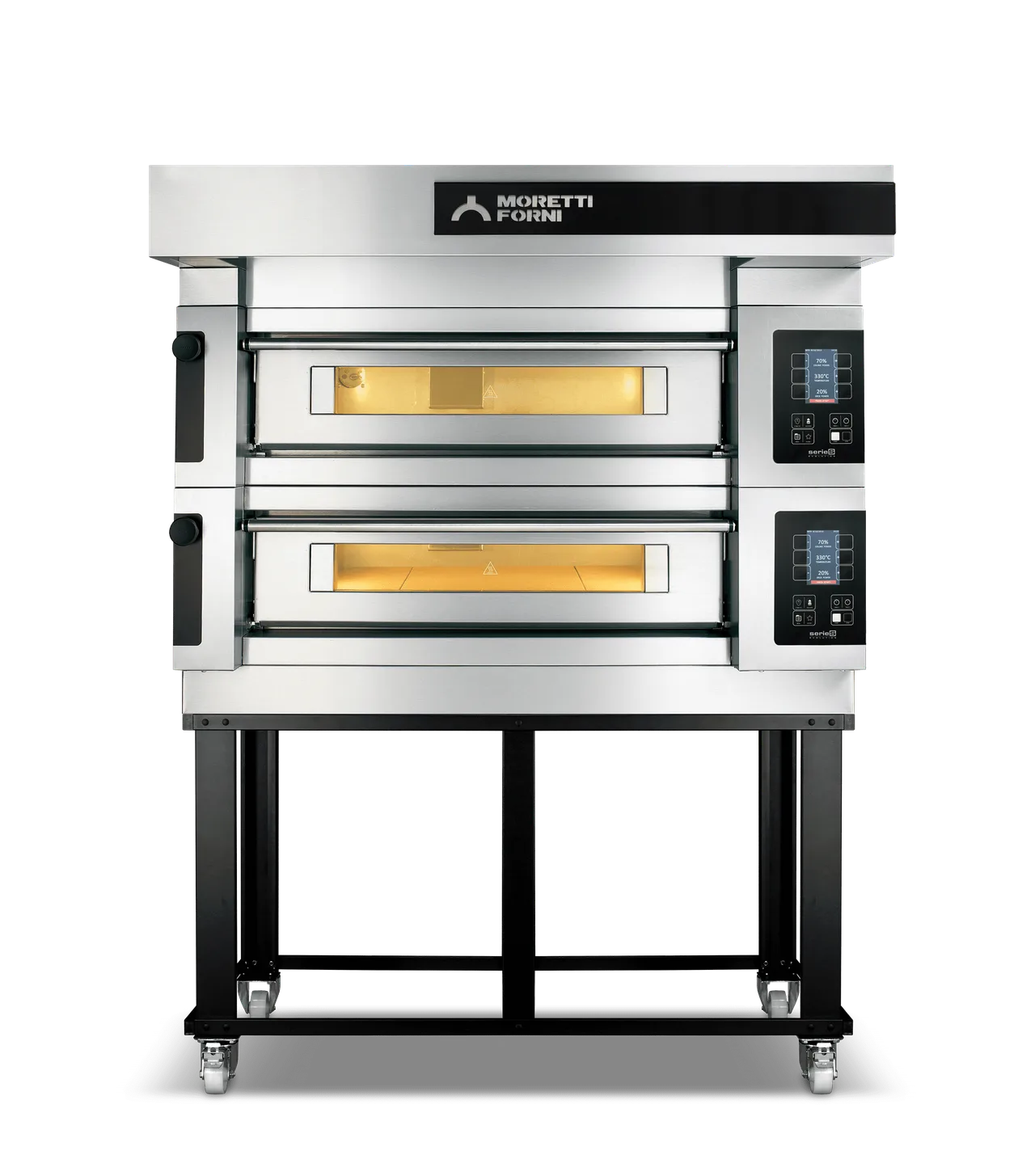 Moretti Forni S105E2 54" Electric Pizza Deck Oven, 2-Deck Brick, Dual Heat