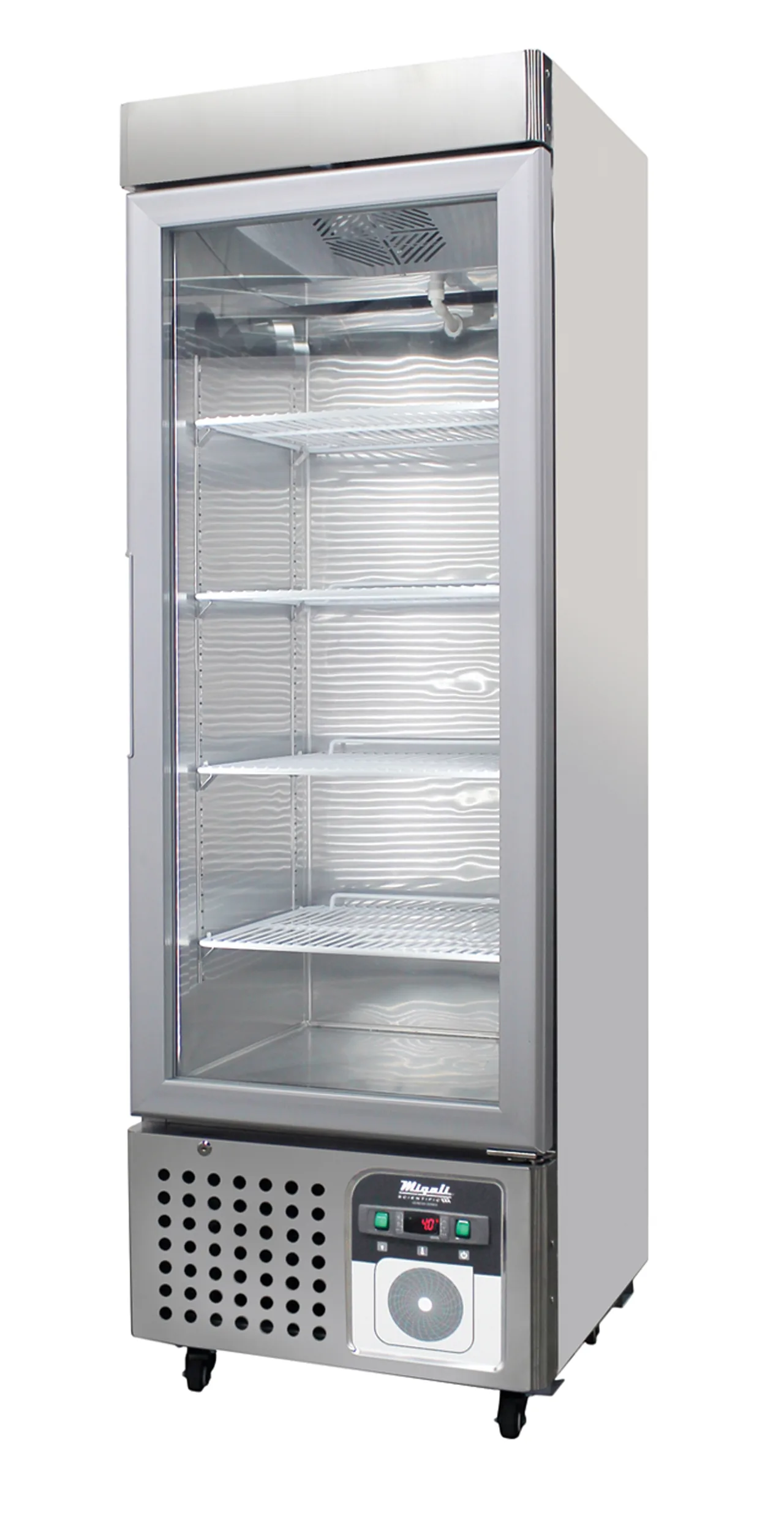 Migali G-1MRG-HC Medical Refrigerator, 11.1 Cu Ft, 24" Glass Door, Full‑Hinged, Stainless Steel 115V