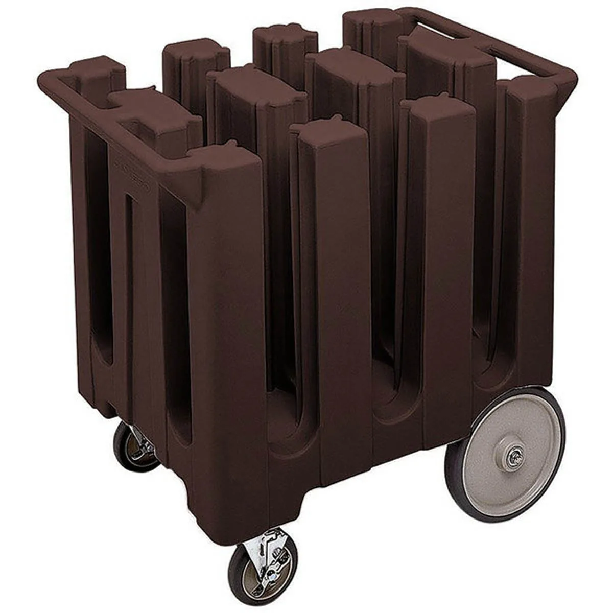 Cambro DC575110 6 Column Black Dish Caddy Cart, 360 Plates, 32-5/8"W x 23-1/2"L, Polyethylene, NSF