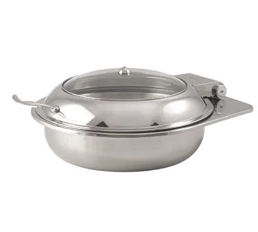 Spring USA 2172-6/37 Buffet Server, 6 Qt Round, Steel, Induction Ready, Cover with Insert Pan