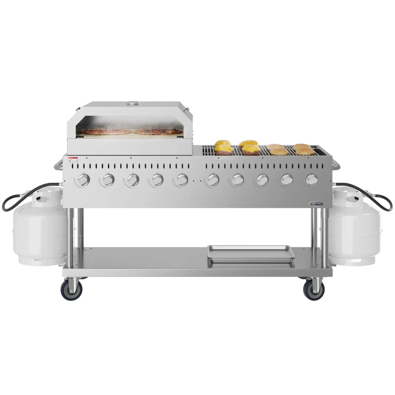 Koolmore CGKIT7-P36 72" Outdoor Gas Grill, (10) Burner