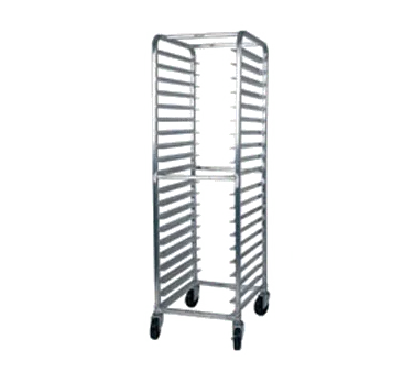 Winholt AL-1812B 12 Pan Full Height Mobile End Load Aluminum Bun / Sheet Pan Rack