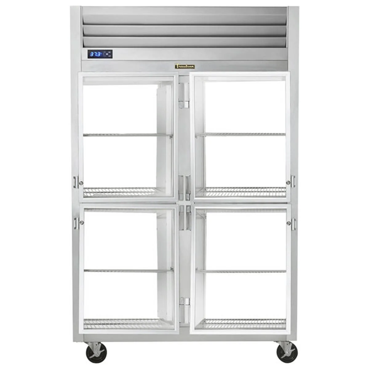 Traulsen G21007P 52" 2-Section Pass-Thru Refrigerator w/ 8 Half Glass Doors (right/right hinged), R450A, 49.84 cu. ft.