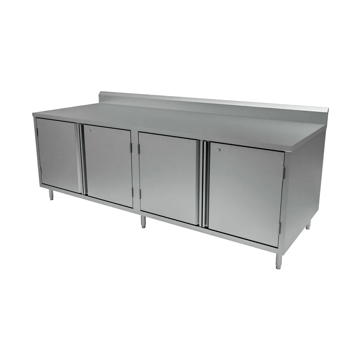BK Resources CSTR5-3684HL 84" Work Table, Cabinet Base with Hinged Doors & Locks