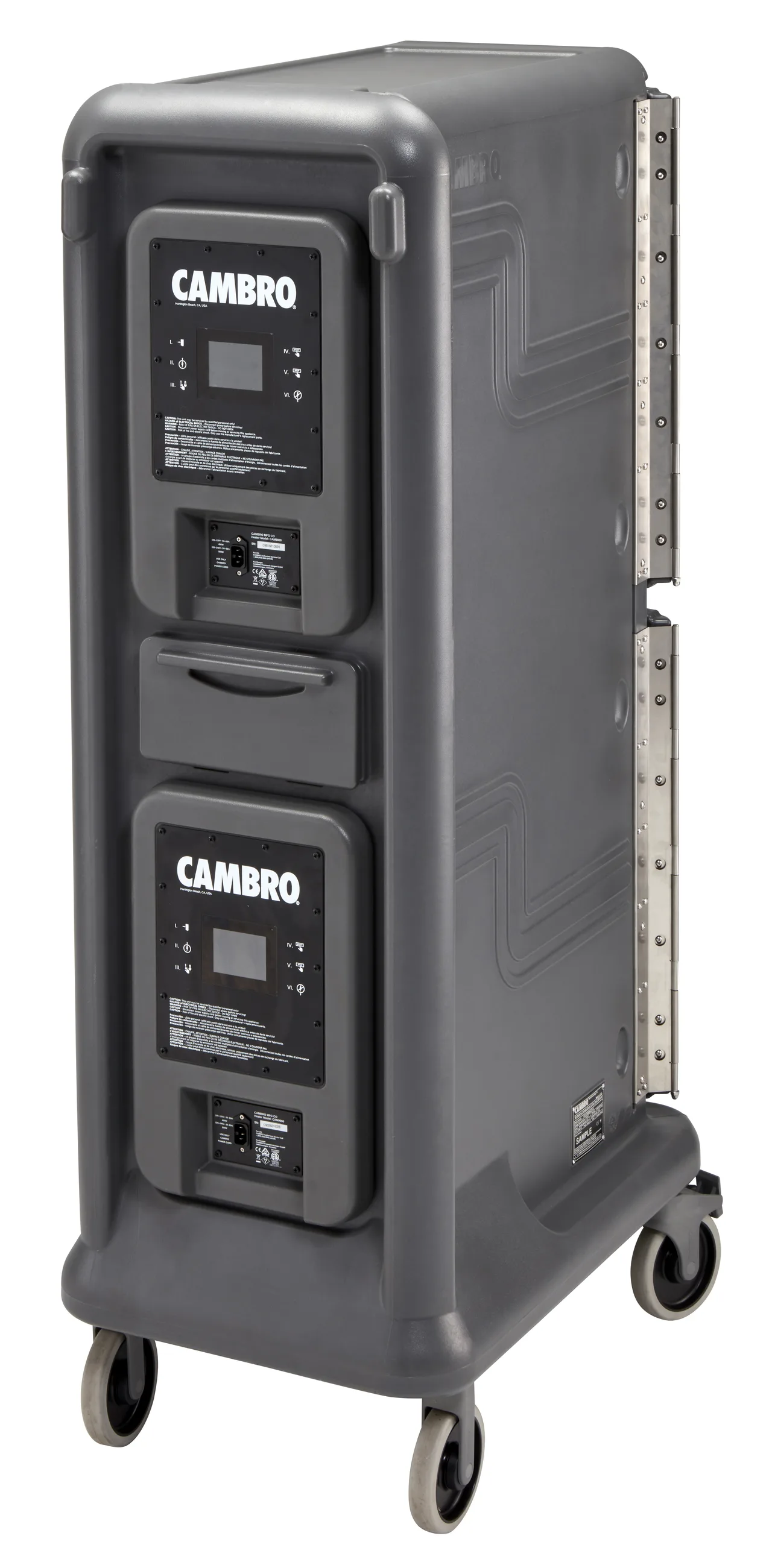 Cambro PCU1000HC615 Pro Cart Ultra™ Hot/Cold Insulated Food Carrier w/ Front Loading, Charcoal Gray