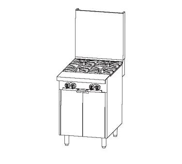 Southbend P24C-BB-SU Platinum Heavy Duty Range, Gas, 24"