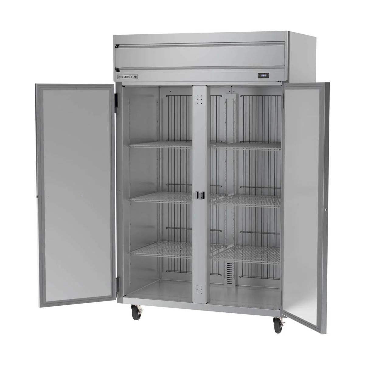 Beverage Air HFS2HC-1S 52" 2-Section Reach-In Freezer, 2 Solid Doors, Top Mount, 45.2 cu. ft., Stainless Steel