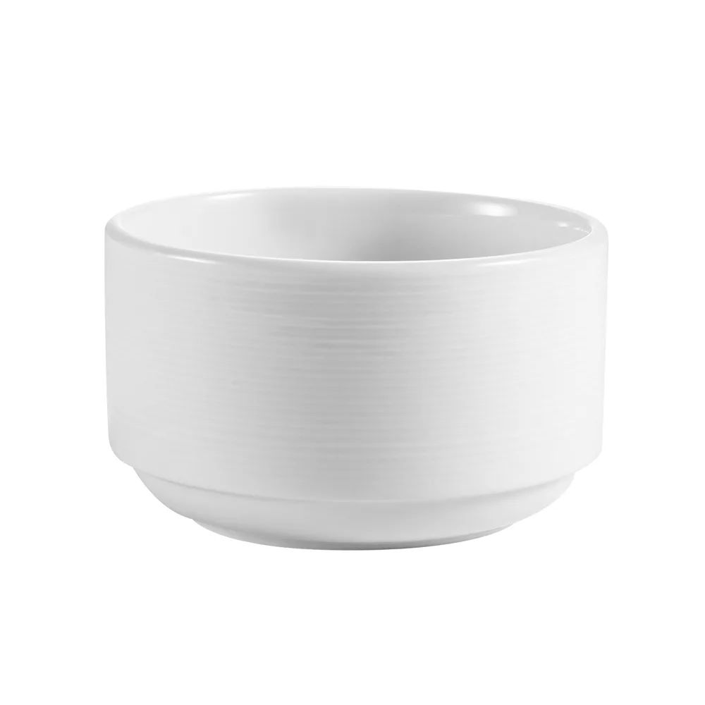 CAC China HMY-48 Harmony Bouillon Cup, 12 oz (4" Dia. x 2-3/8" H) Super White Porcelain - 1 Dozen