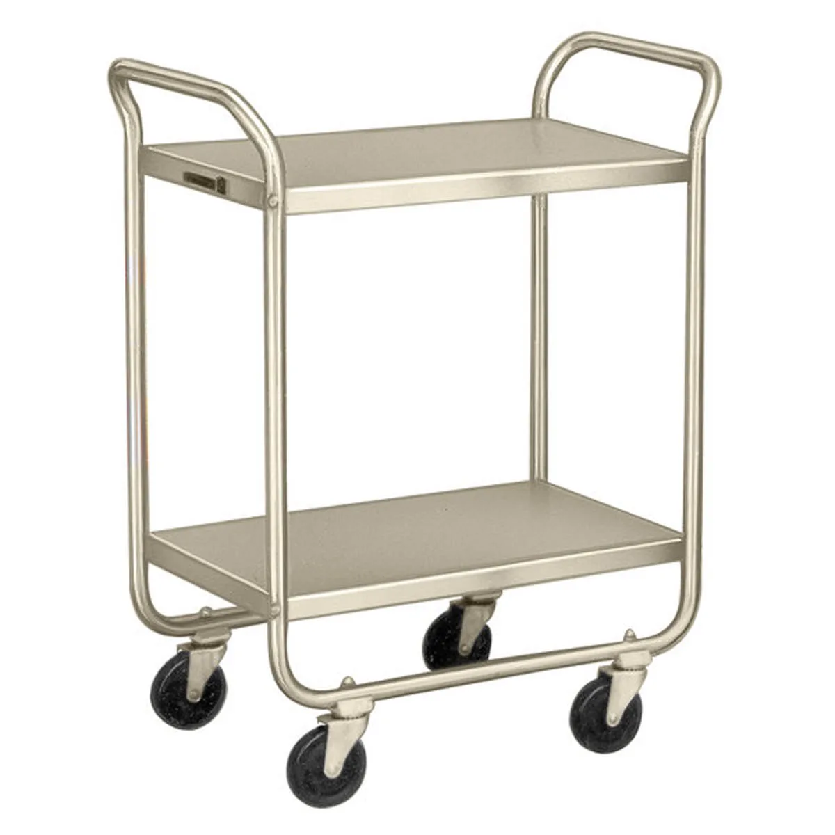 Lakeside 210 Stainless Steel 2-Shelf Tubular Utility Cart - 27" x 17-1/2" x 35-3/4"