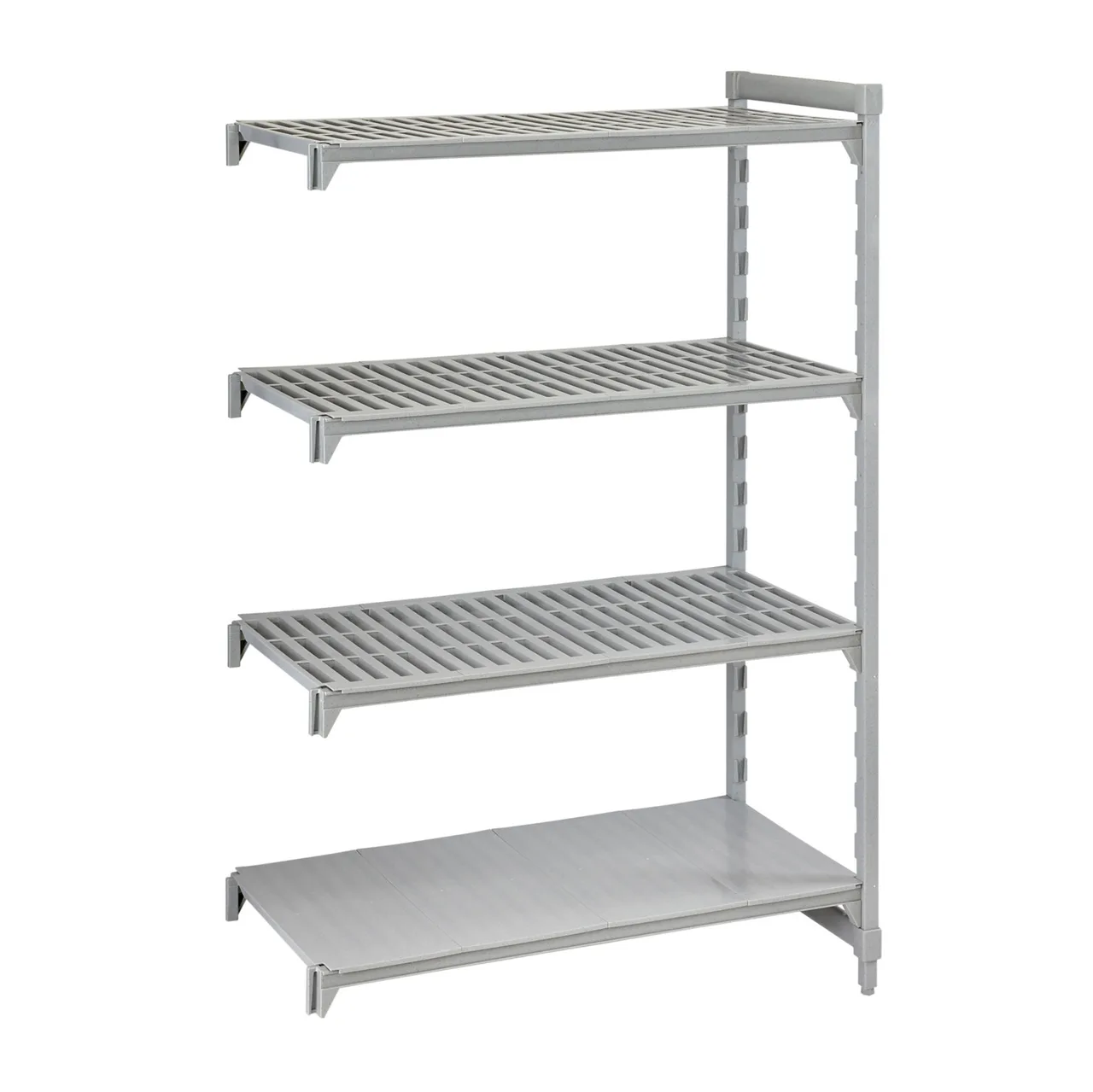 Cambro CPA187284VS4PKG Camshelving® Premium Vented/Solid 4-Shelf Add-On Unit -18" x 72" x 84"
