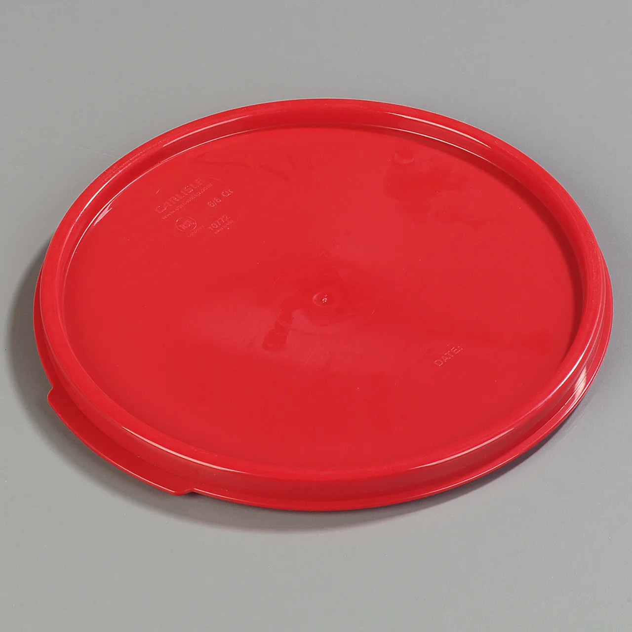 Carlisle 1077205 Red 6‑8 qt. Round Lid, Double Seal, Date Ind., Dishwasher‑Safe, Polypropylene, NSF