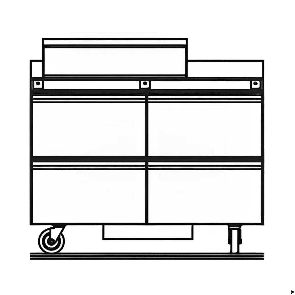 Delfield STD4448NP-12M 48" 2-Section Mega Top Sandwich and Salad Prep Table, 4 Drawers, 12 Pans, Stainless Steel