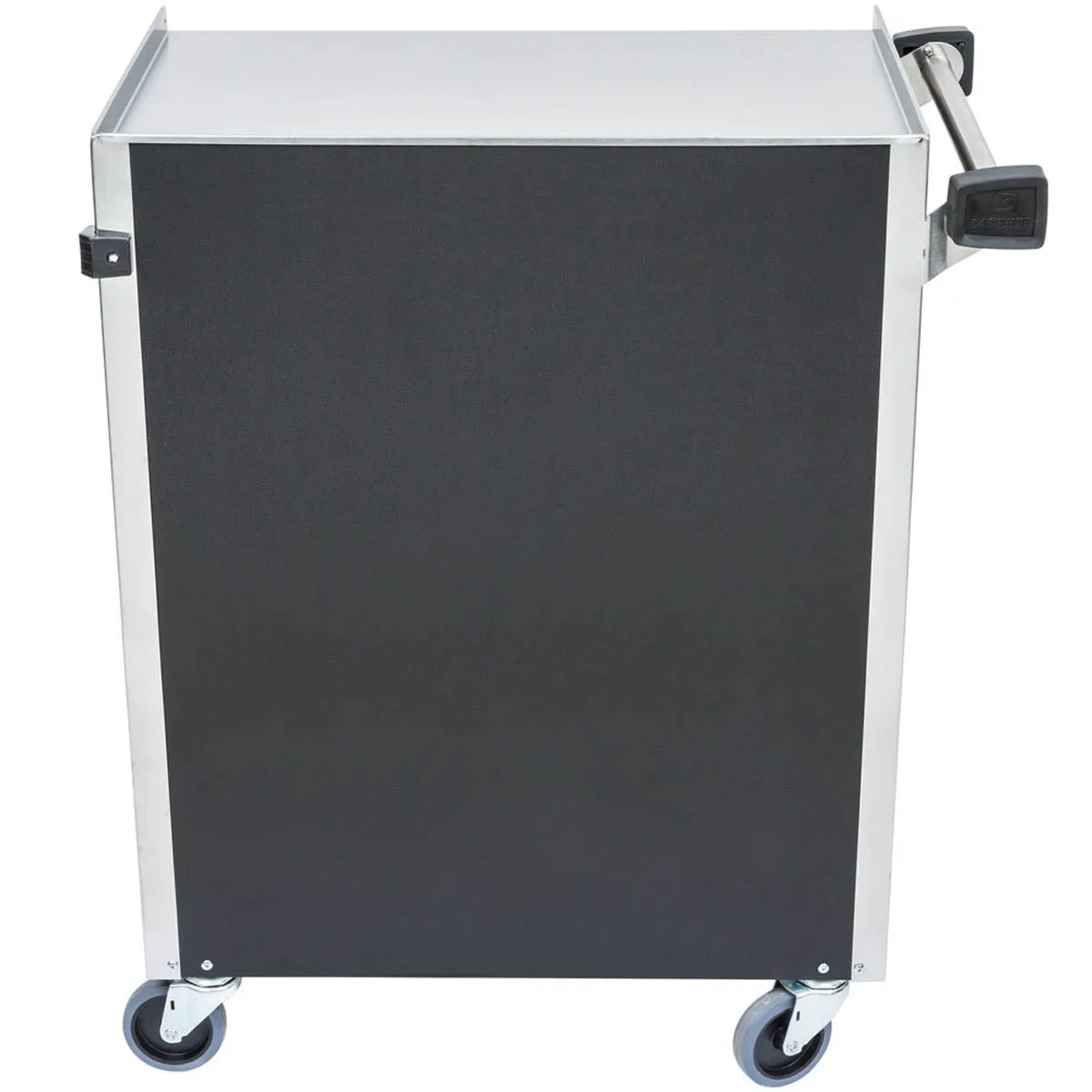 Lakeside 615 27" Stainless Steel 4 Shelf Bussing Cart w/ Enclosed Back & Sides