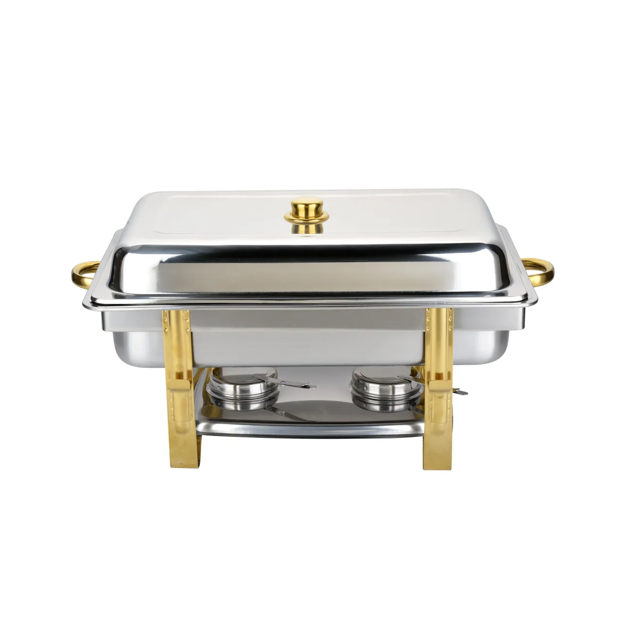 CAC China CAFR-201 Luminous Chafing Dish, 8 qt., Full Size, Rectangular, Stainless Steel, Set