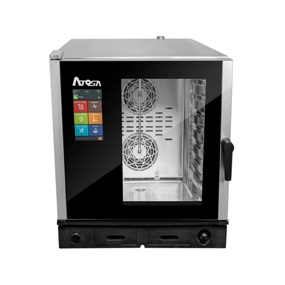 Atosa USA AEC-0711 E Half Size 7 Pan Electric Combi Oven w/ Smart Touchscreen, Boilerless, 208/240V