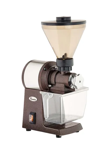 Omcan USA 46080 Electric Pepper Grinder 2.2 lb Hopper Adjustable Drawer Stainless Body Brown