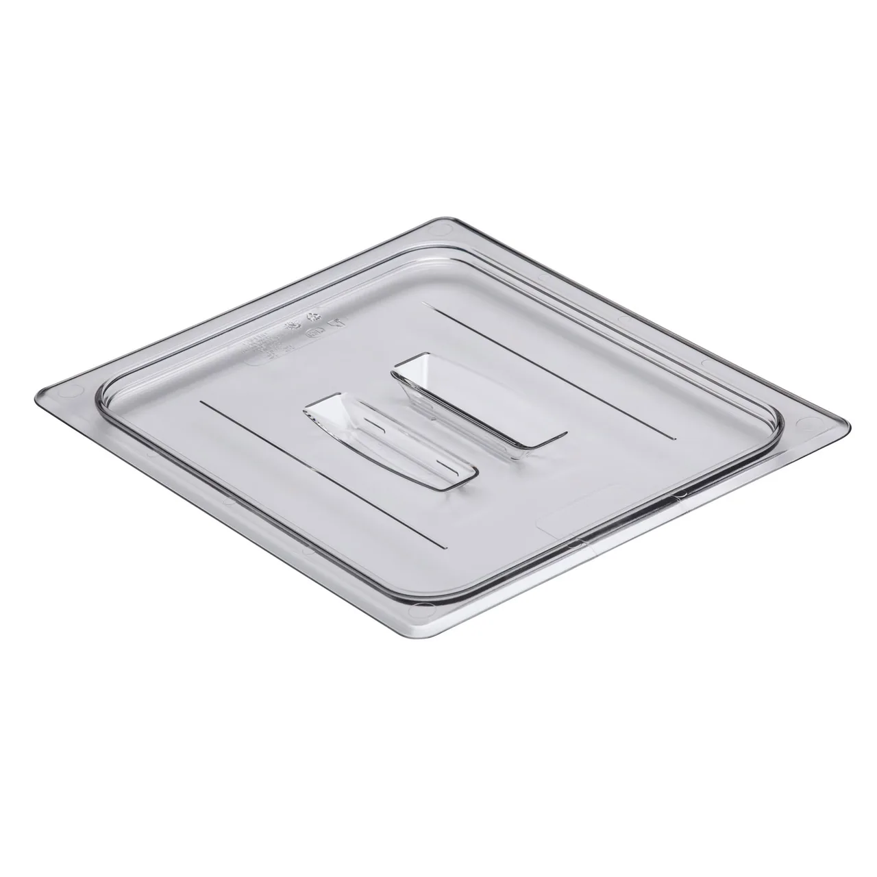Cambro 20CWCH135 - 1/2-Size Clear Polycarbonate Food Pan Cover with Handle, NSF Approved