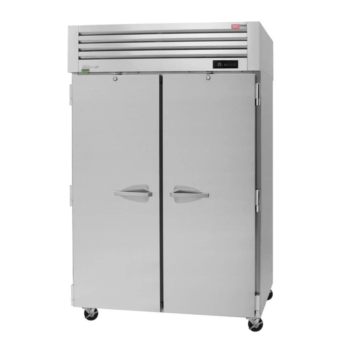 Turbo Air PRO-50R-PT-N 2-Section Pass-Thru Refrigerator w/ 4 Solid Doors, Top Mount, 50 cu. ft.