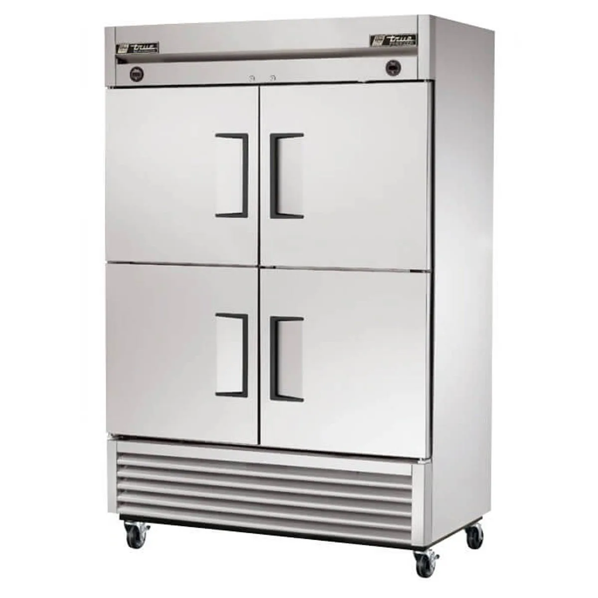 True T-49DT-4-HC 54" 2-Section Reach-In Refrigerator Freezer Combo w/ 4 Half Solid Doors