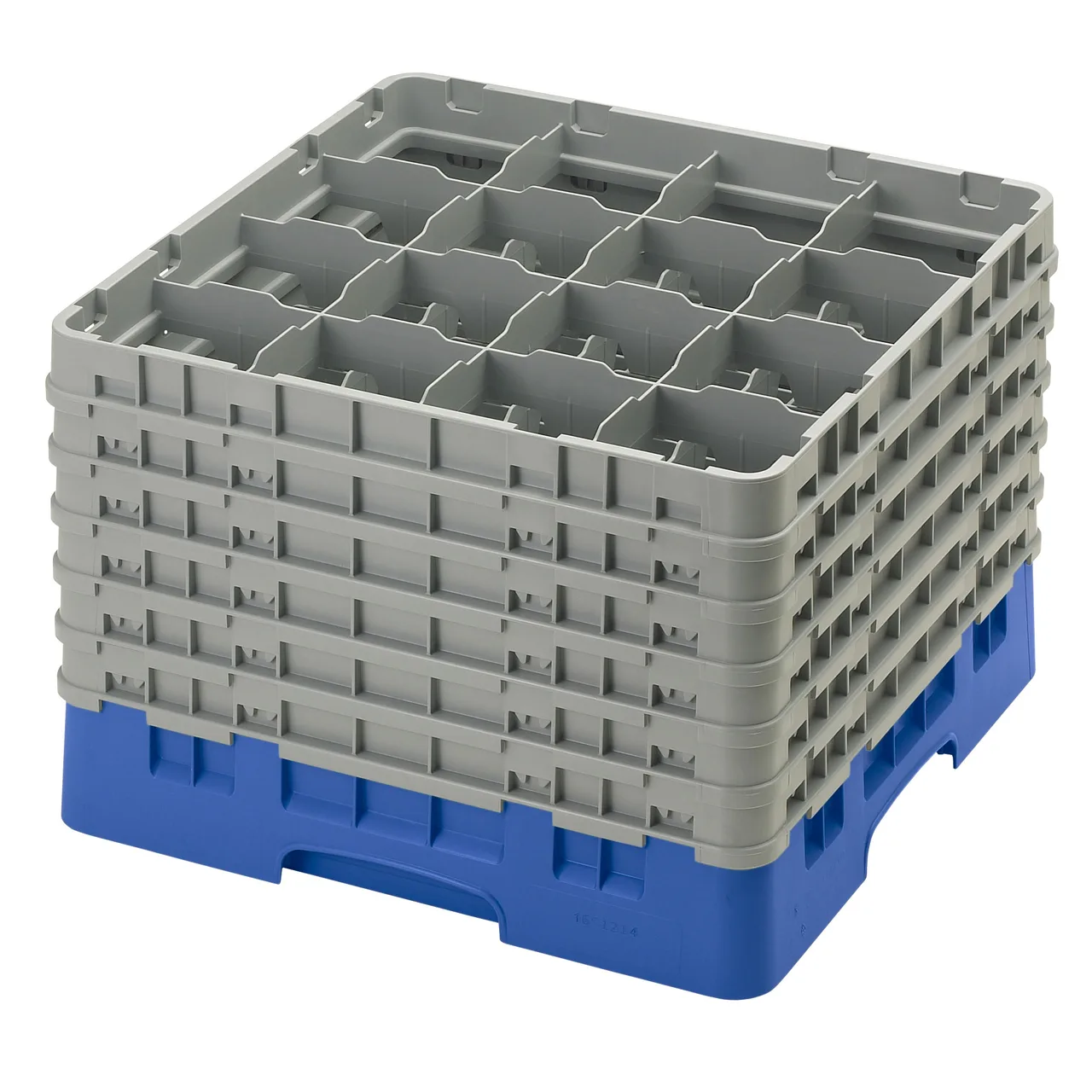 Cambro 16S1214168 Camrack Glass Rack, Full Size, Blue, 19-3/4 x 19-3/4, 16 Compartments, HACCP Compliant