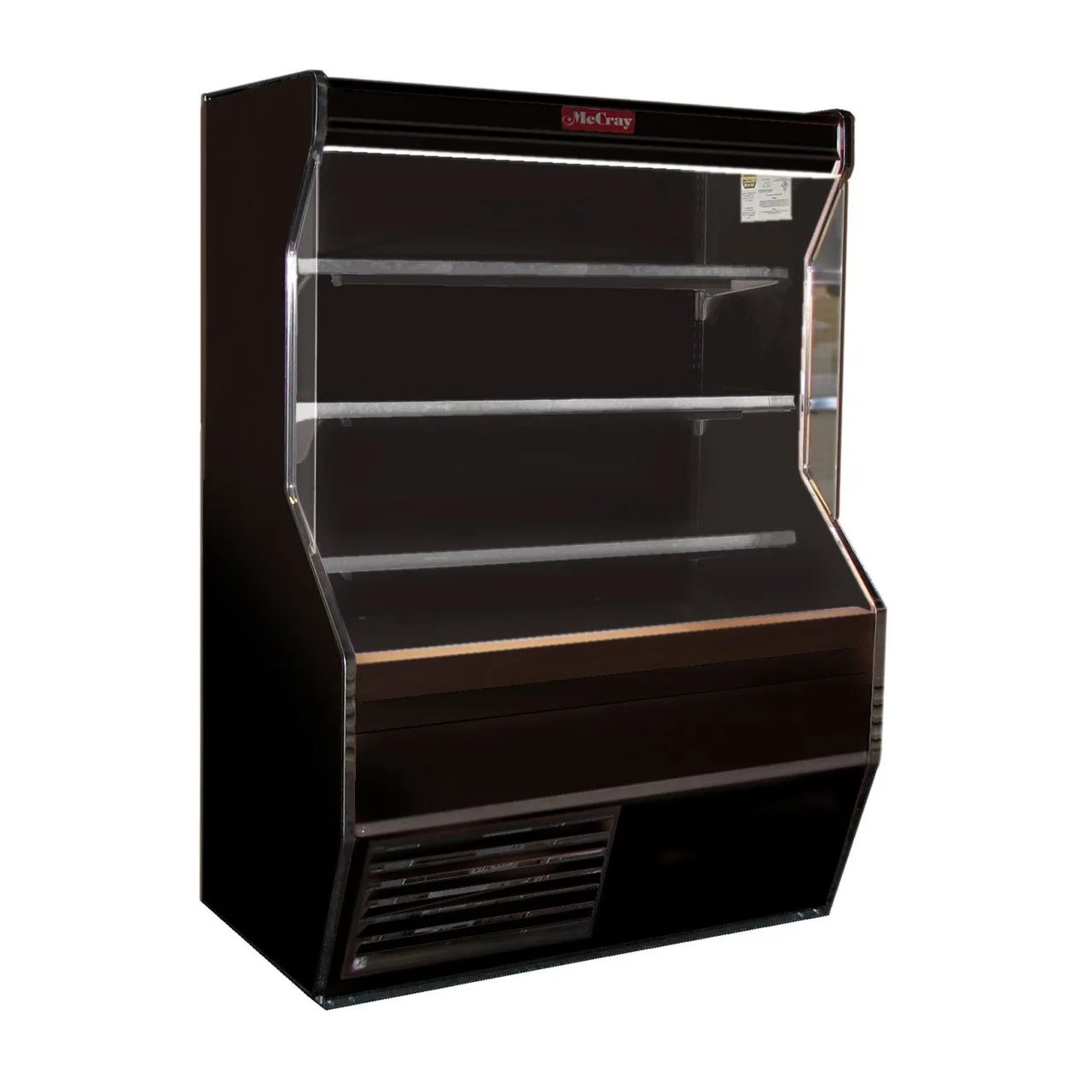 Howard-McCray R-D32E-4-B-LED 50" Vertical Dairy Open Merchandiser in Black, Remote Refrigeration