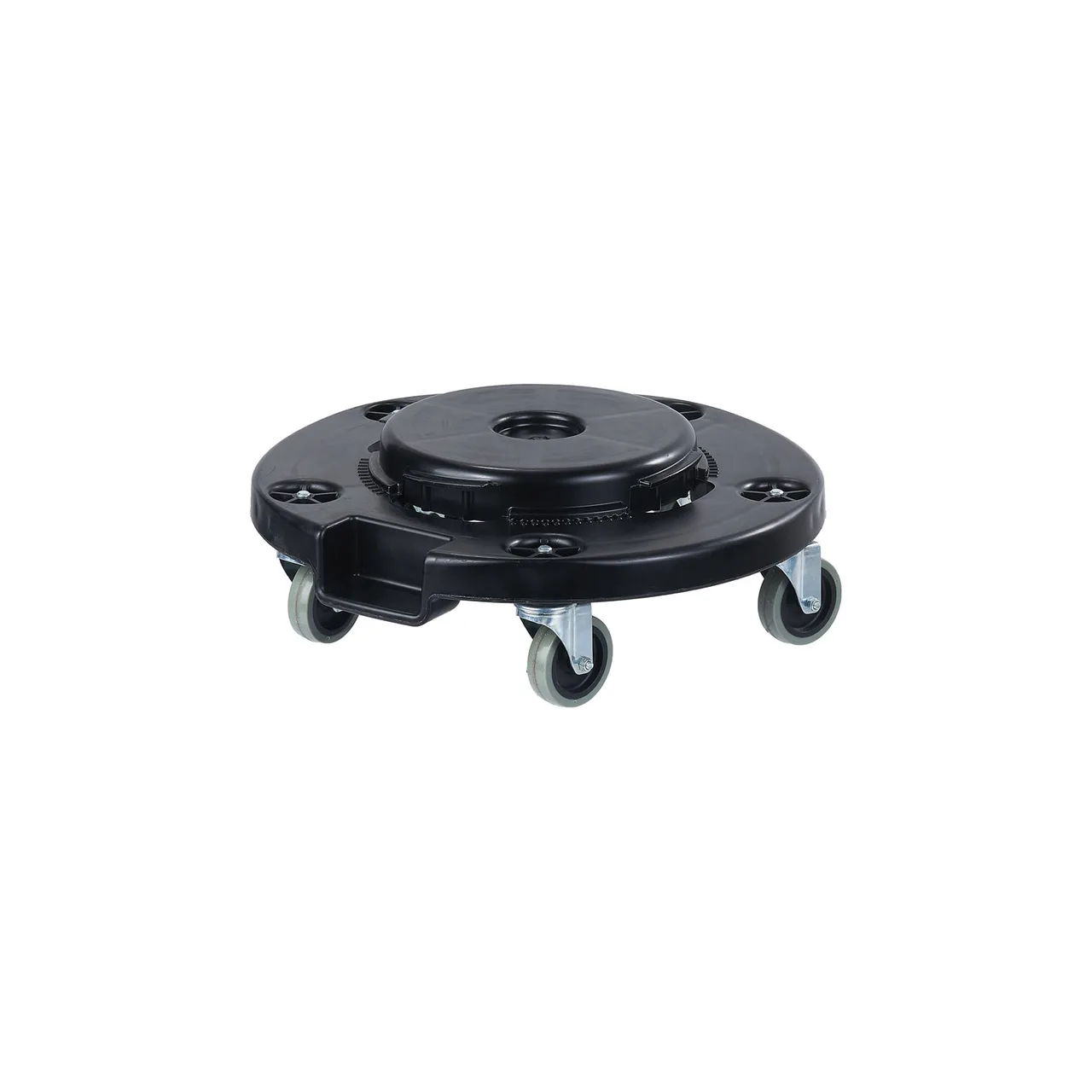 CAC China TCNC-18DL - 18" Round Commercial Trash Can Dolly, Black Plastic Construction, No Liner
