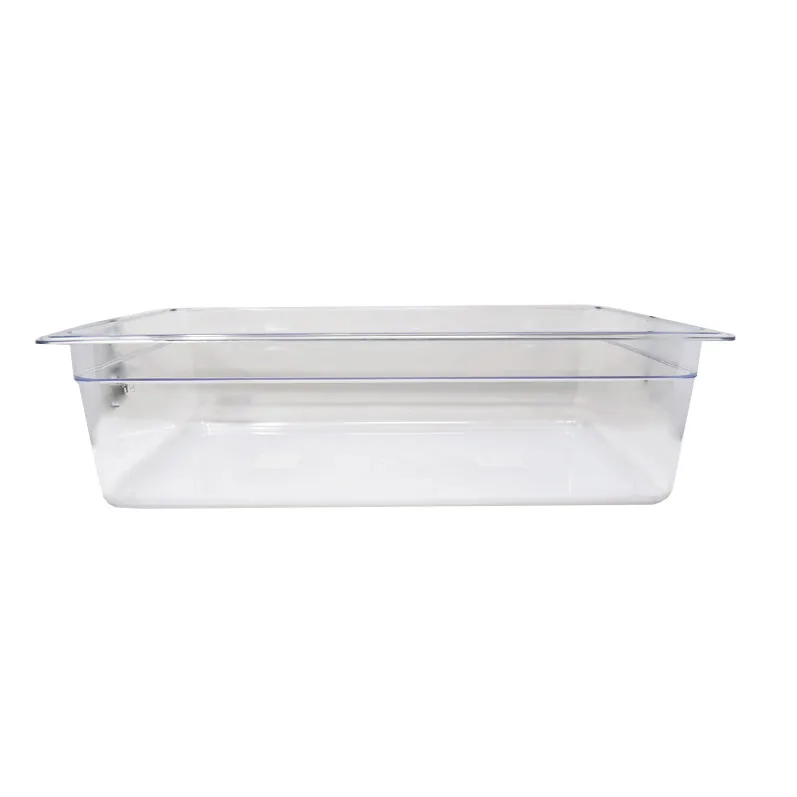 Omcan USA 80078 Clear Polycarbonate Food Pan, 20‑3/4" x 12‑4/5" x 5‑7/8" Deep, NSF 1/1 Size