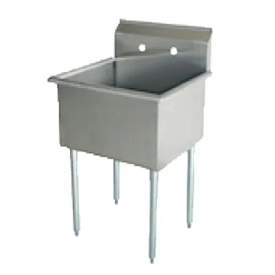 Serv-Ware BS1-1818 21" One Compartment Sink, 18"W X 18"L Bowl without Drainboards