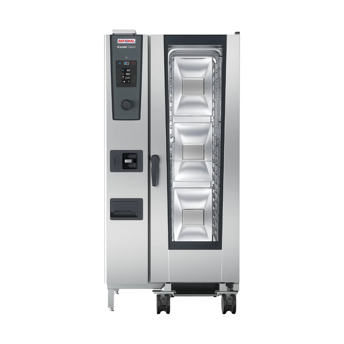 RATIONAL ICC 20-HALF E 208/240V 3 PH Half Size 20 Pan Electric Combi Oven w/ Manual Controls, Steam Generator