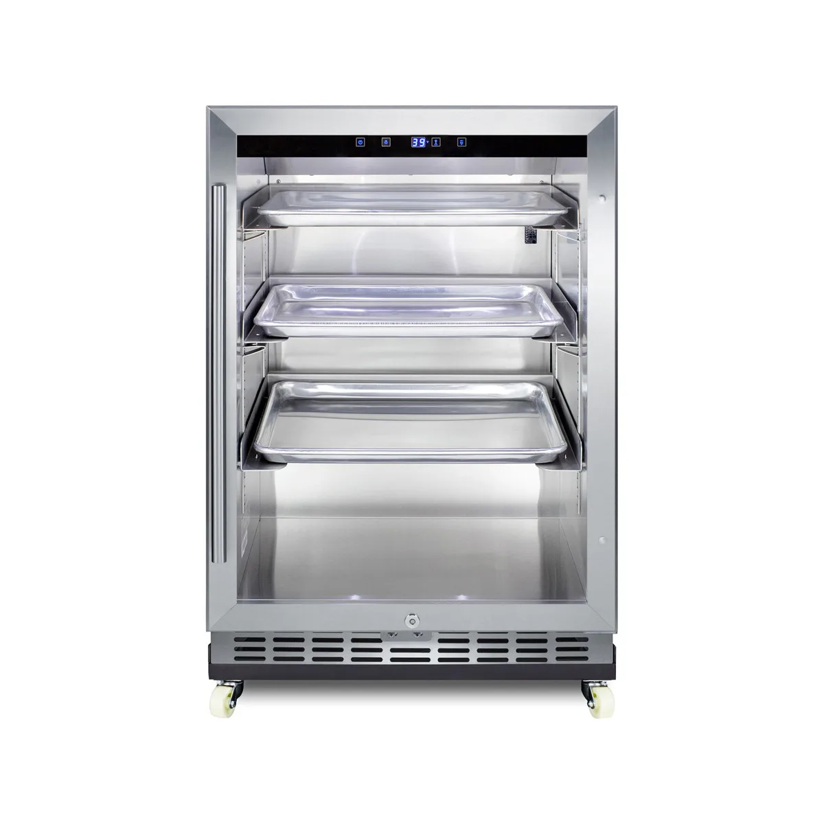 Summit SCR611GLOSRI 24" Outdoor Glass Door Undercounter Refrigerator in Stainless Steel, 5 cu. ft.