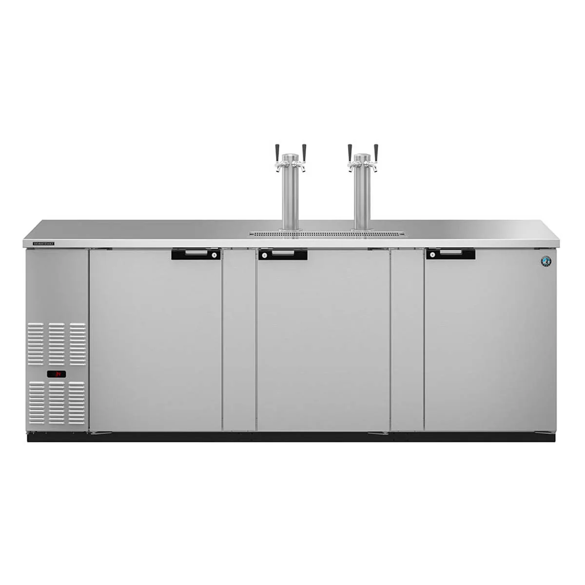 Hoshizaki DD95-S Stainless Steel Double Tap Kegerator Beer Dispenser, 5x1/2 Keg Capacity