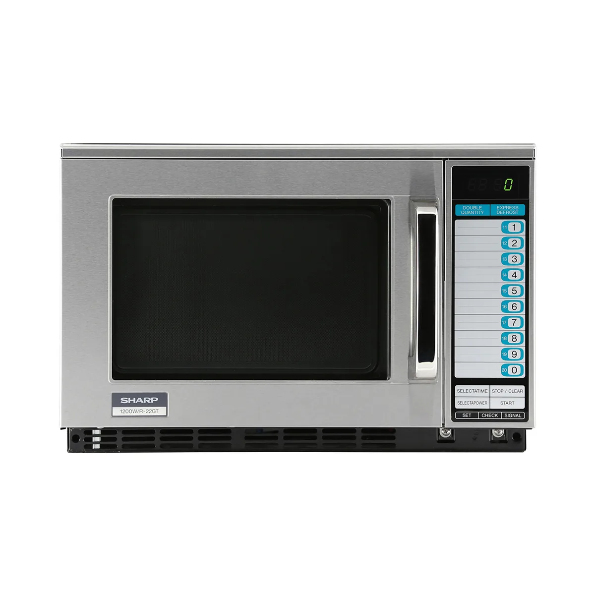 Sharp R-22GTF 1200W Heavy Duty Commercial Microwave Oven, 0.70 Cu Ft, Touch Control, 120V