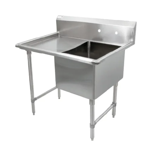 John Boos 1B184-1D18L 40" One Compartment Sink, 18"W x 18"L Bowl With Left-Hand Drainboards