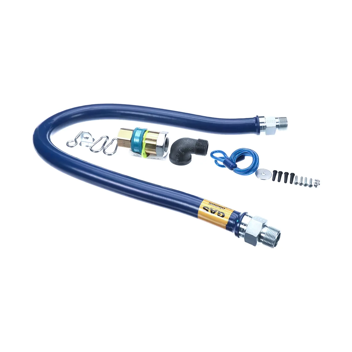 Dormont 16100BPQR48BX SnapFast 48" Gas Connector Kit w/ Restraining Cable, 1" Diameter, in Box