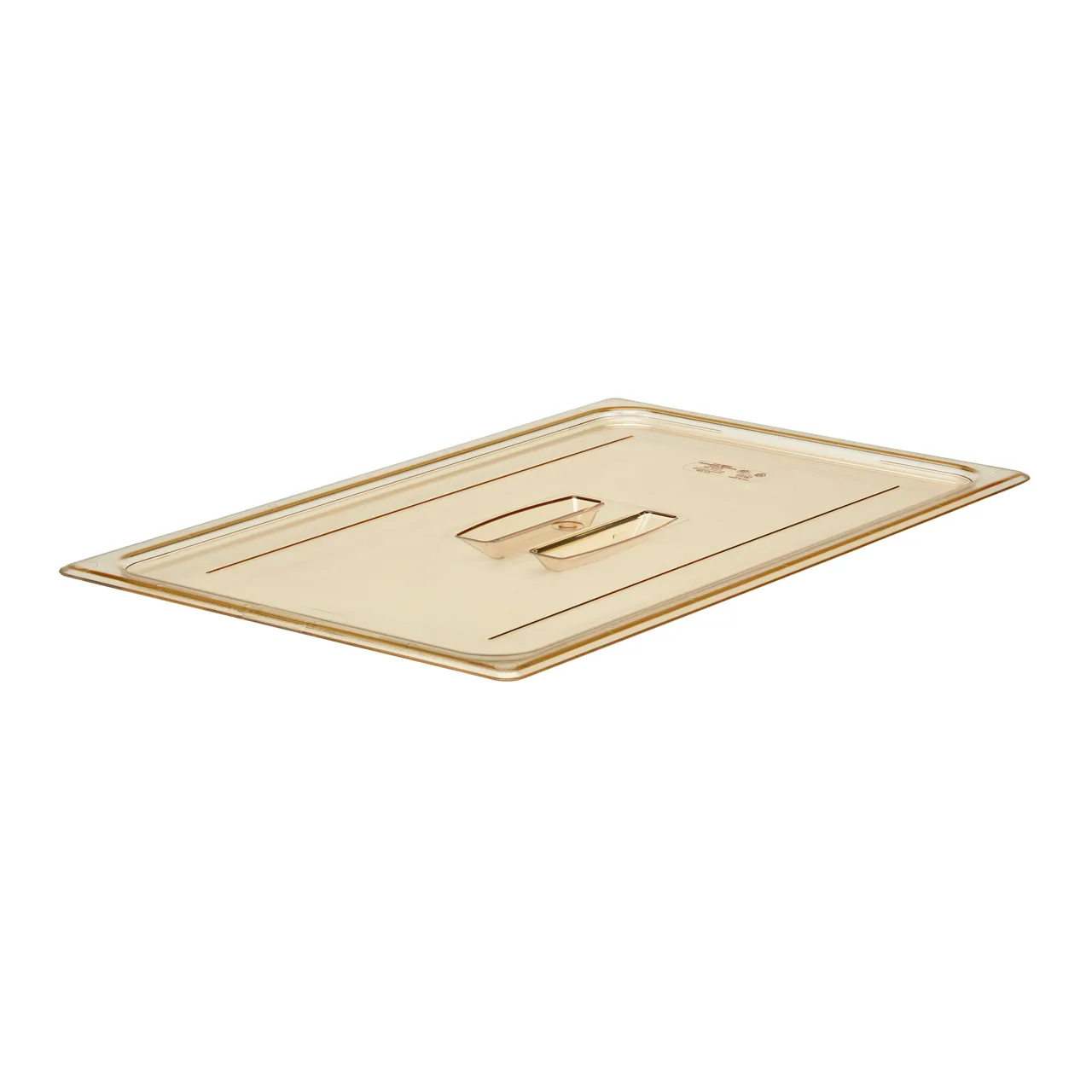 Cambro 10HPCH150 Amber Handled H‑Pan Cover, Plastic Lid, Non‑Stick, -40°F to 300°F, NSF