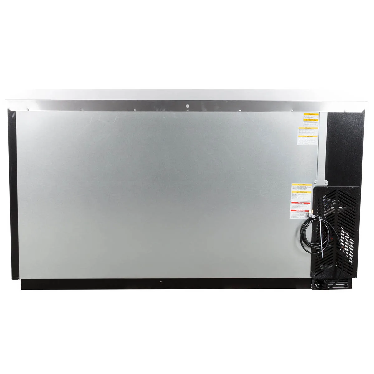 Beverage Air BB68HC-1-G-B 69" 2 Section Black Back Bar Refrigerator with Glass Door