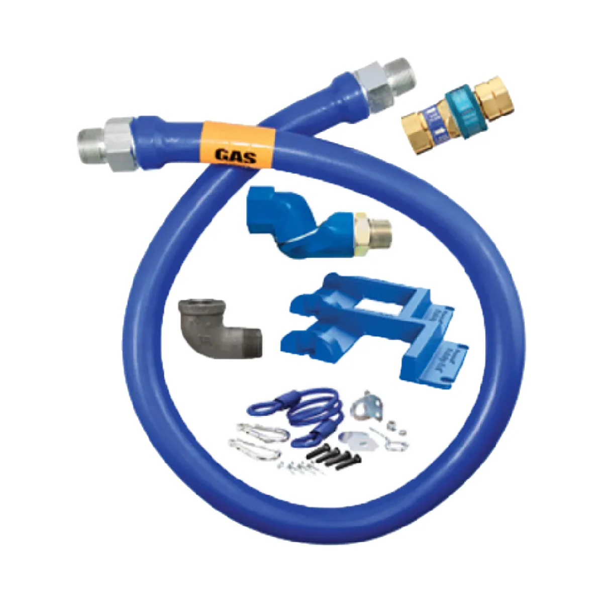 Dormont 1650BPQSR48PS SnapFast 48" Gas Connector Kit, One Swivel, Safety Set, 1/2" Diameter