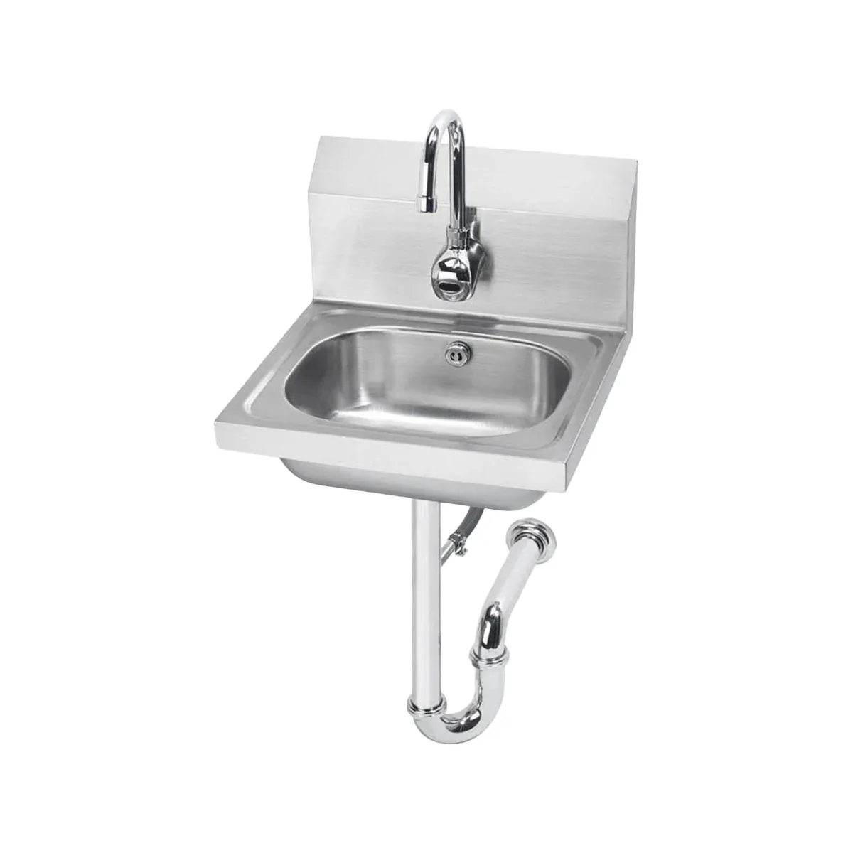 Krowne HS-12 15" Wall Mounted Hand Sink with e-Faucet & P-trap - 20 gauge