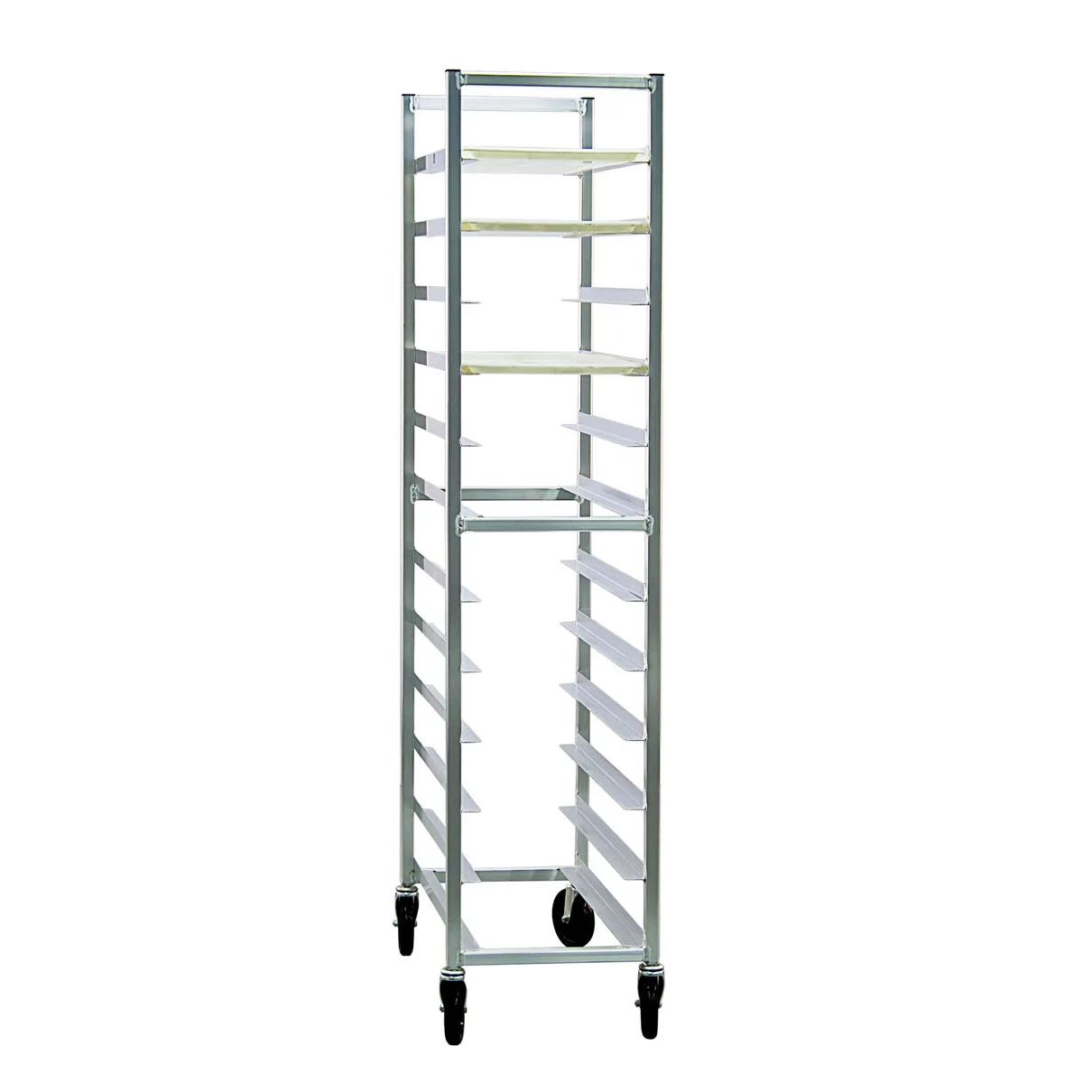 New Age 6347 Aluminum End Load Platter Rack w/ 12 Shelf Capacity 