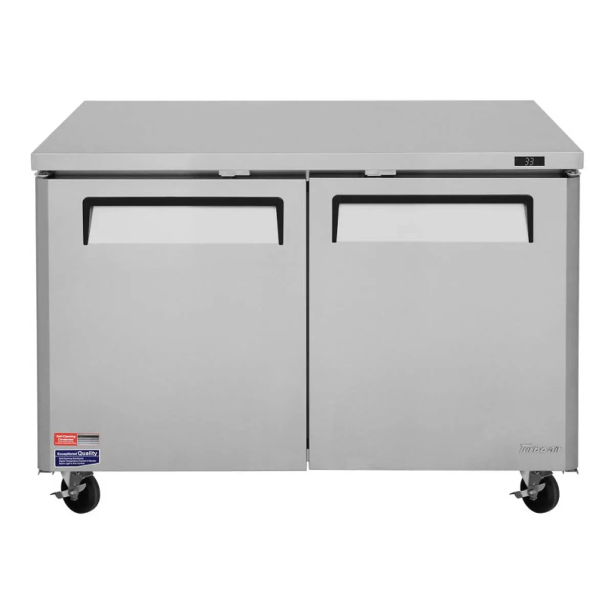 Turbo Air MUR-48-N 48" 2-Section Undercounter Refrigerator w/ 2 Doors, 12.2 cu. ft.