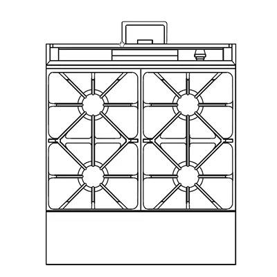 Southbend P32N-XX 32" Gas Heavy Duty Range w/ (4) Open Burners, Modular Base, 180.000 BTU