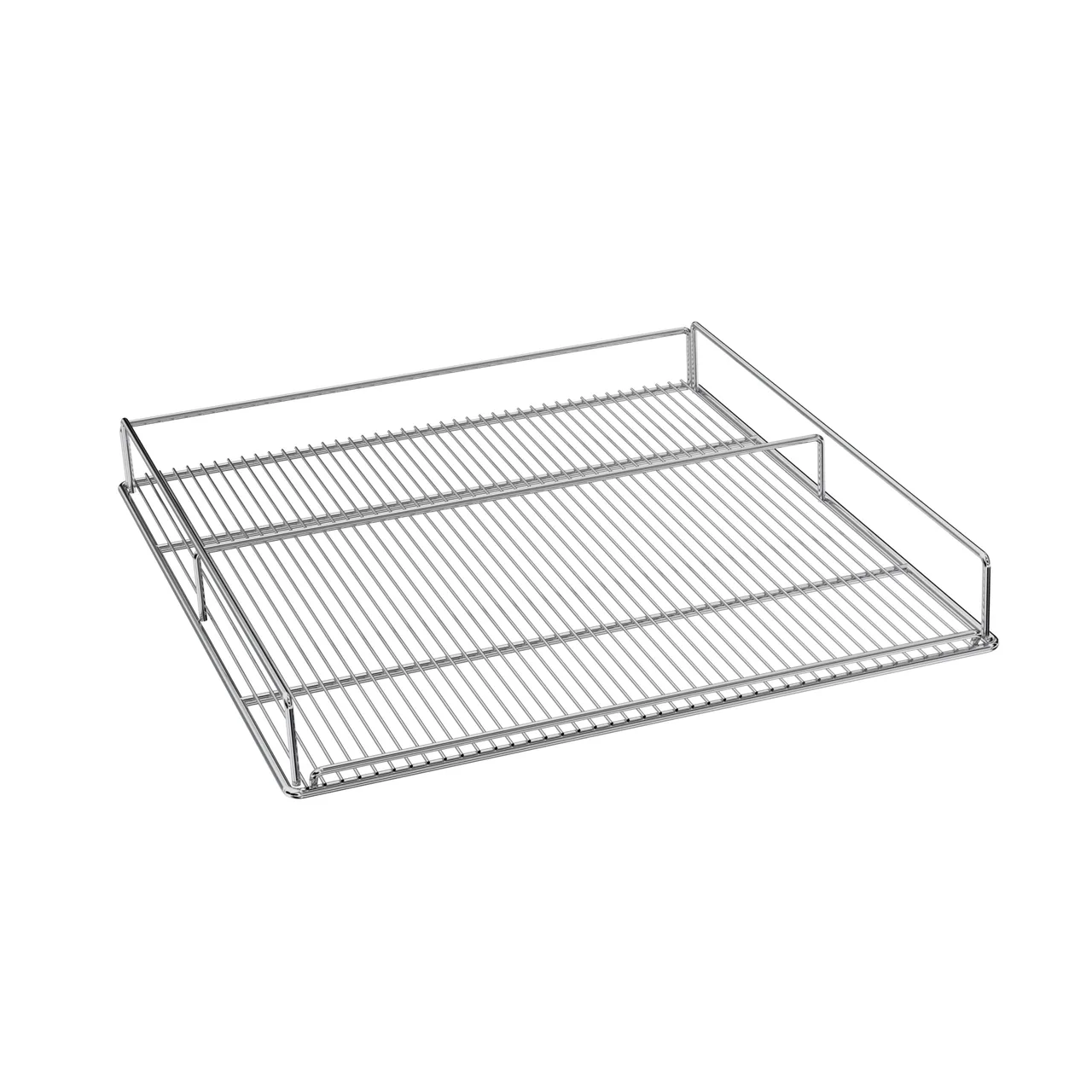 Beverage Air 412-072D-04 Flat Wine Rack, Chrome Finish, Holds 12 13×3.5in Bottles, 5 Shelves per Door, Commercial Restaurant Shelving
