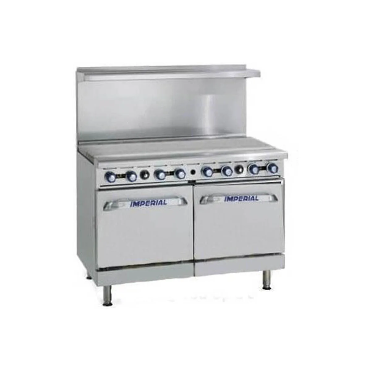 Imperial IR-G48 48" Gas Restaurant Range w/ 48" Full Griddle, (2) Space Saver Ovens, 134.000 BTU