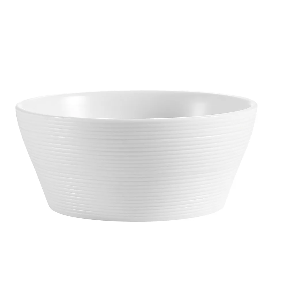 CAC China TST-B6 Round Bowl, 6" Diameter x 2" Height, 22 oz Porcelain, Microwave Safe - 1 Dozen