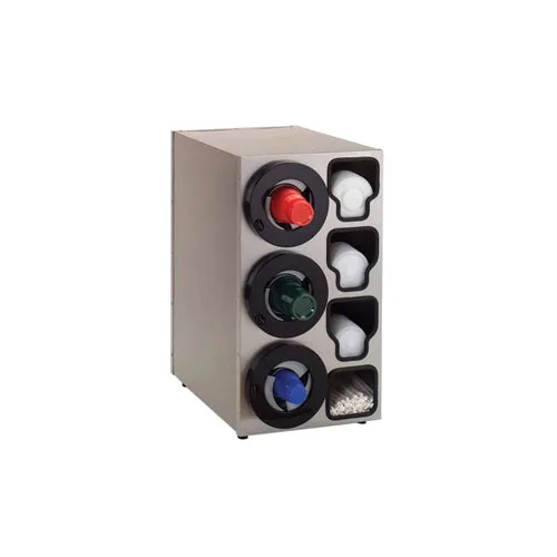 Antunes LS-30 Countertop Dial-A-Cup Dispenser with Lid & Straw Holder with 3xDAC Comp.