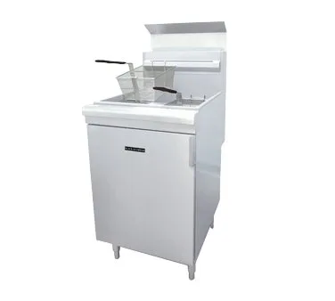 Black Diamond BDGF-150/NG Floor Model Natural Gas Fryer w/ 2 Fryer Baskets, 70 lbs. Fat Capacity