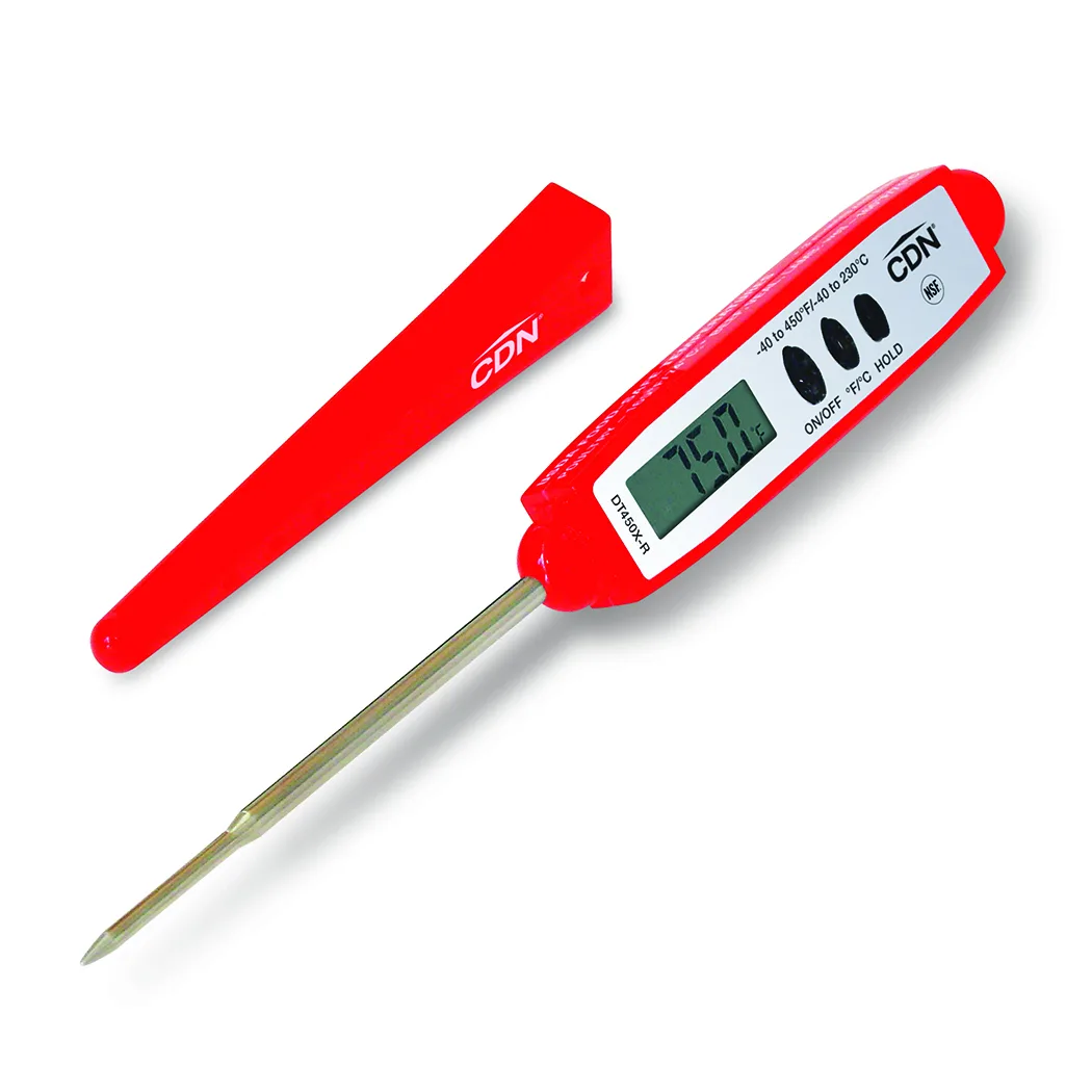 CDN Measurement Tools DT450X-R Pocket Thermometer, Red, -40 to +450°F, 2-3/4" Stem, NSF Certified