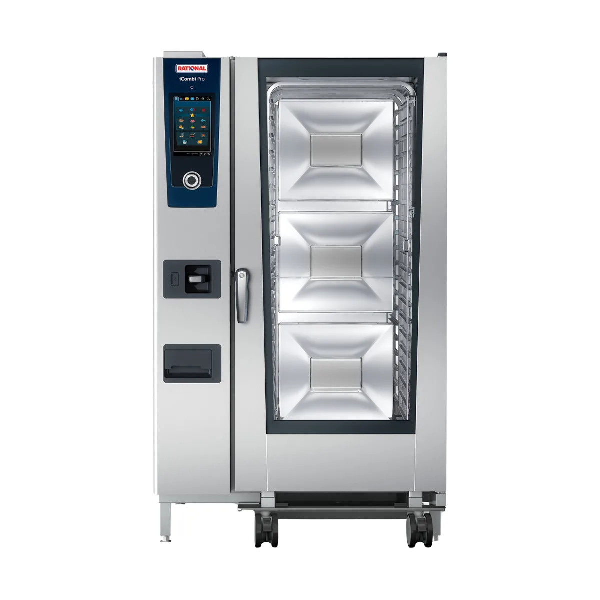 RATIONAL ICP 20-FULL NG 208/240V 1 PH Full Size 20 Pan Natural Gas Combi Oven w/ Touchscreen, Steam Generator, 303.500 BTU