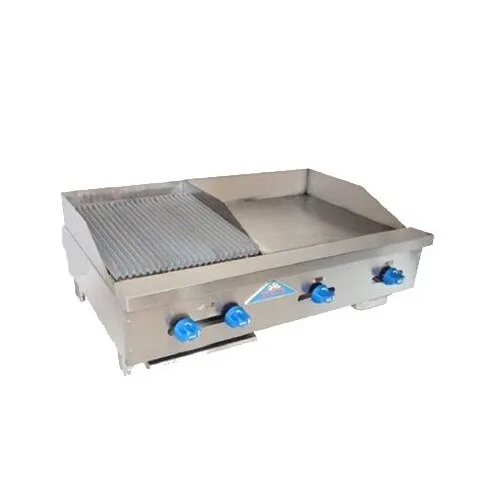 Comstock-Castle FHP42-24-1.5LB 42" Countertop Gas Griddle/Charbroiler Combination, 80.000 BTU